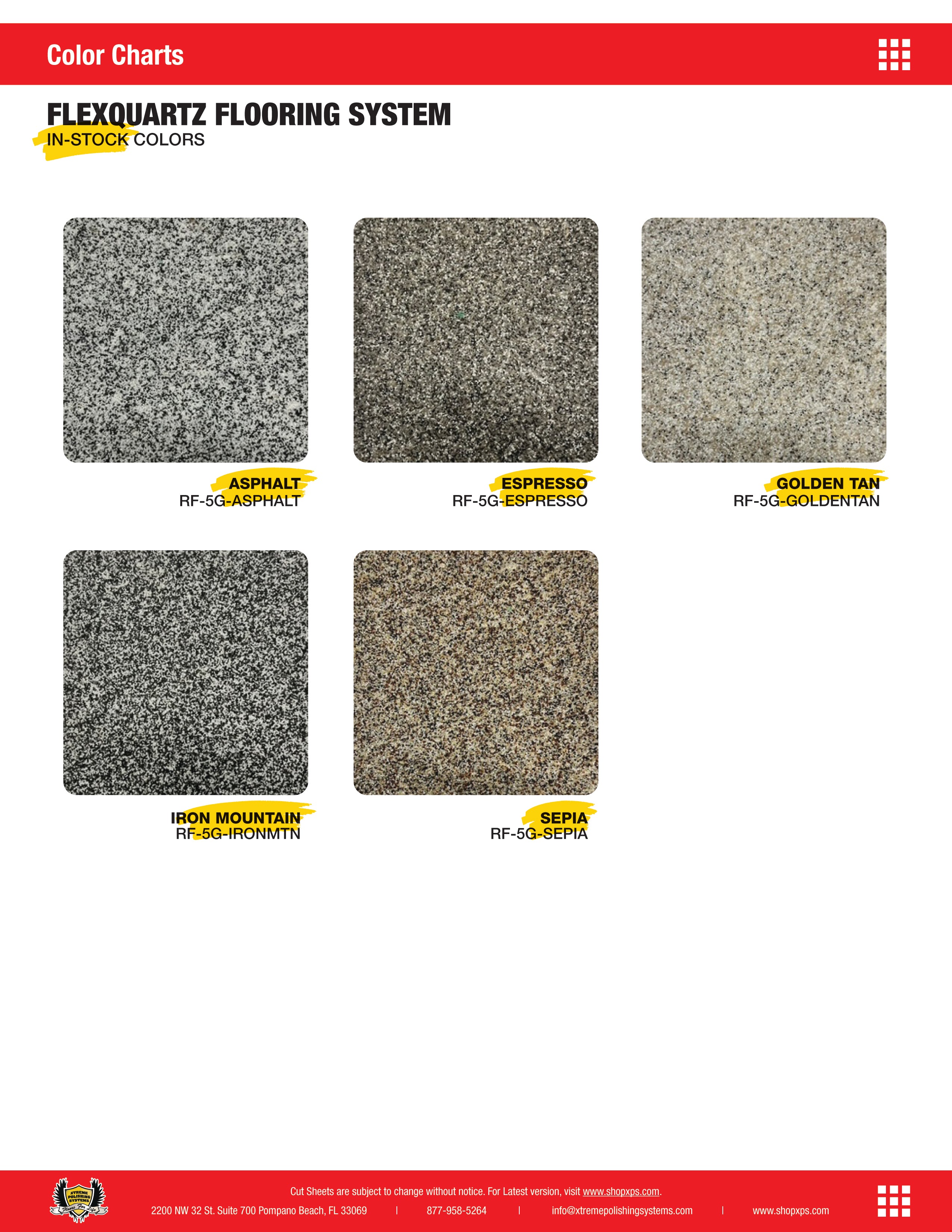 IN-STOCK COLORS - FlexQuartz - Xtreme Polishing Systems.