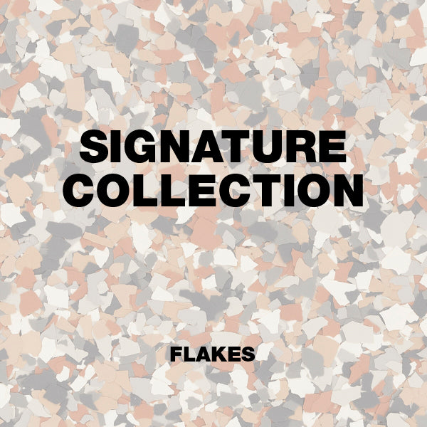 Signature Collection / QUICKSAND / FLAKES / Xtreme Polishing Systems. Garage floor flakes, flake epoxy floor.