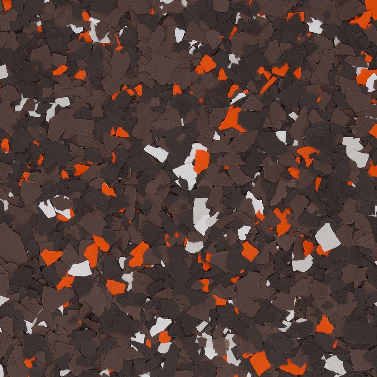 The Land Garage Floor Epoxy Flakes. Cleveland Browns Epoxy Garage Flakes. Flakes for Cleveland Browns. . floor chips.