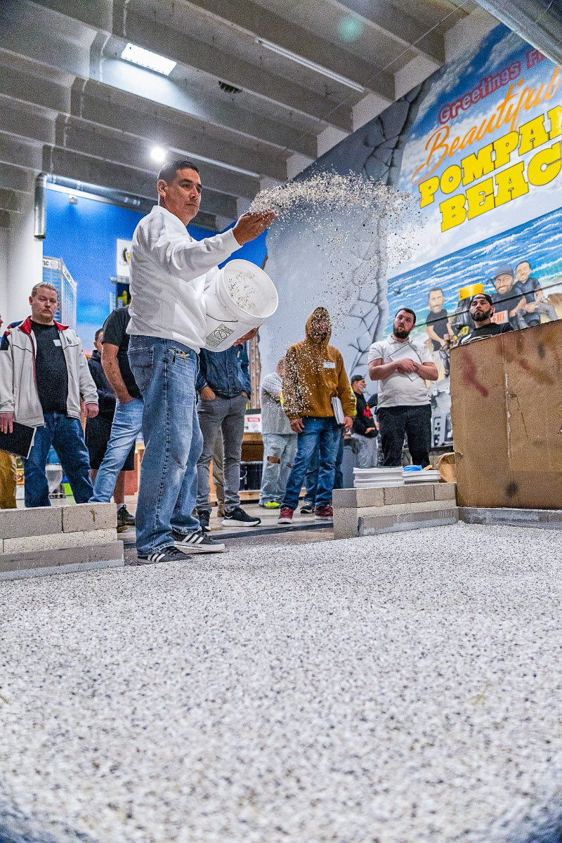 Epoxy Flake Install at Training Class.