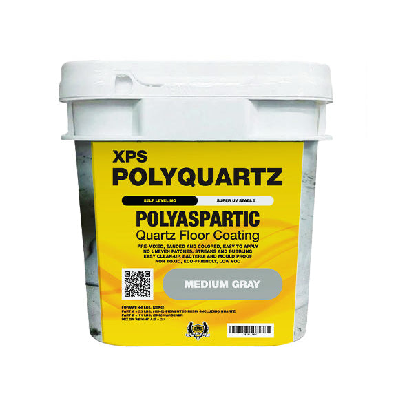 MEDIUM GRAY - XPS POLYQUARTZ - Quartz Floor Coating.