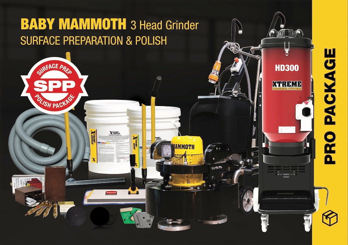 BABY MAMMOTH 3 HEAD GRINDER PACKAGE | SURFACE PREP & POLISH