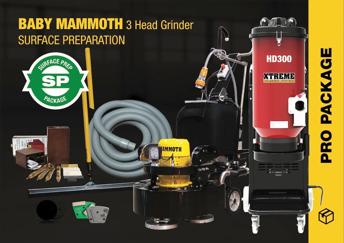 BABY MAMMOTH 3 HEAD GRINDER PACKAGE | SURFACE PREP