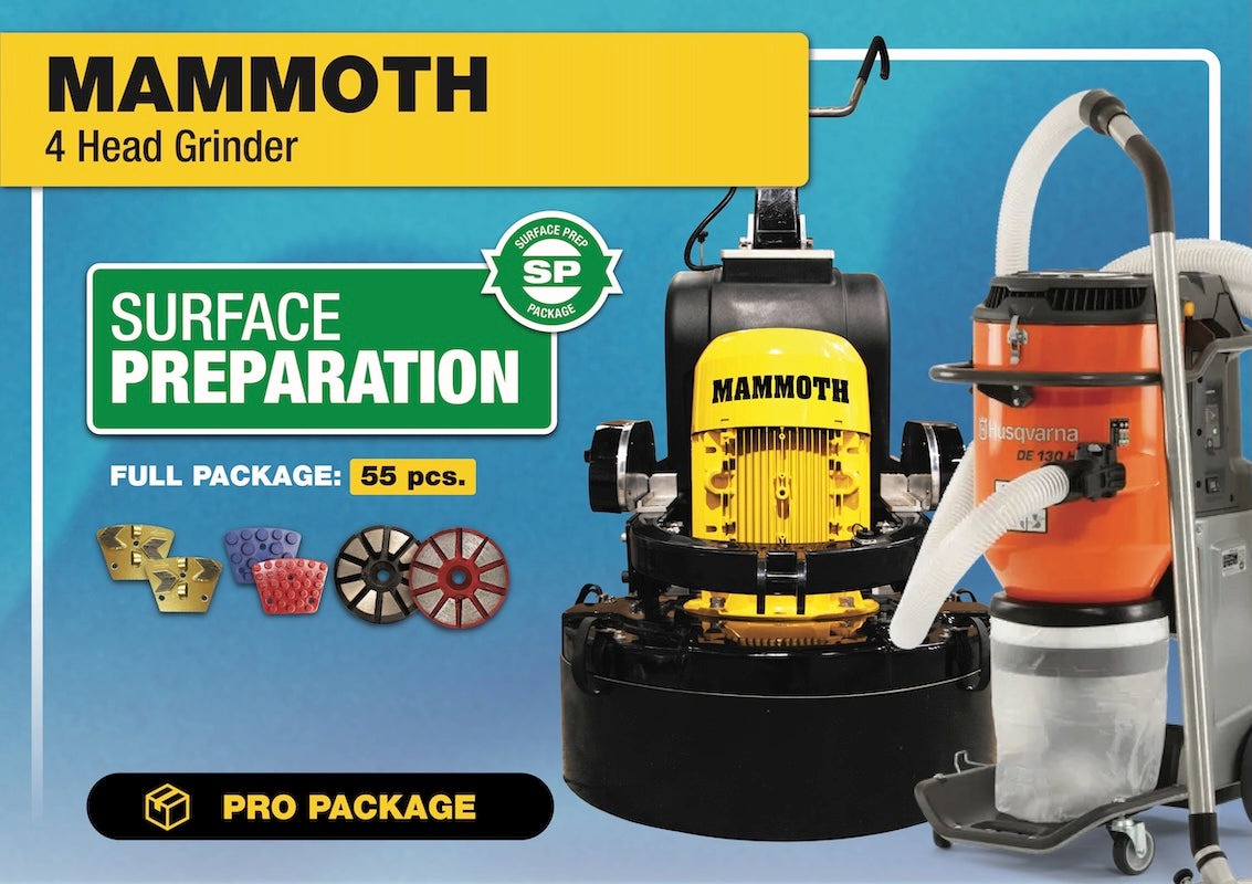 Mammoth 4 Head Grinder Package - Surface Prep