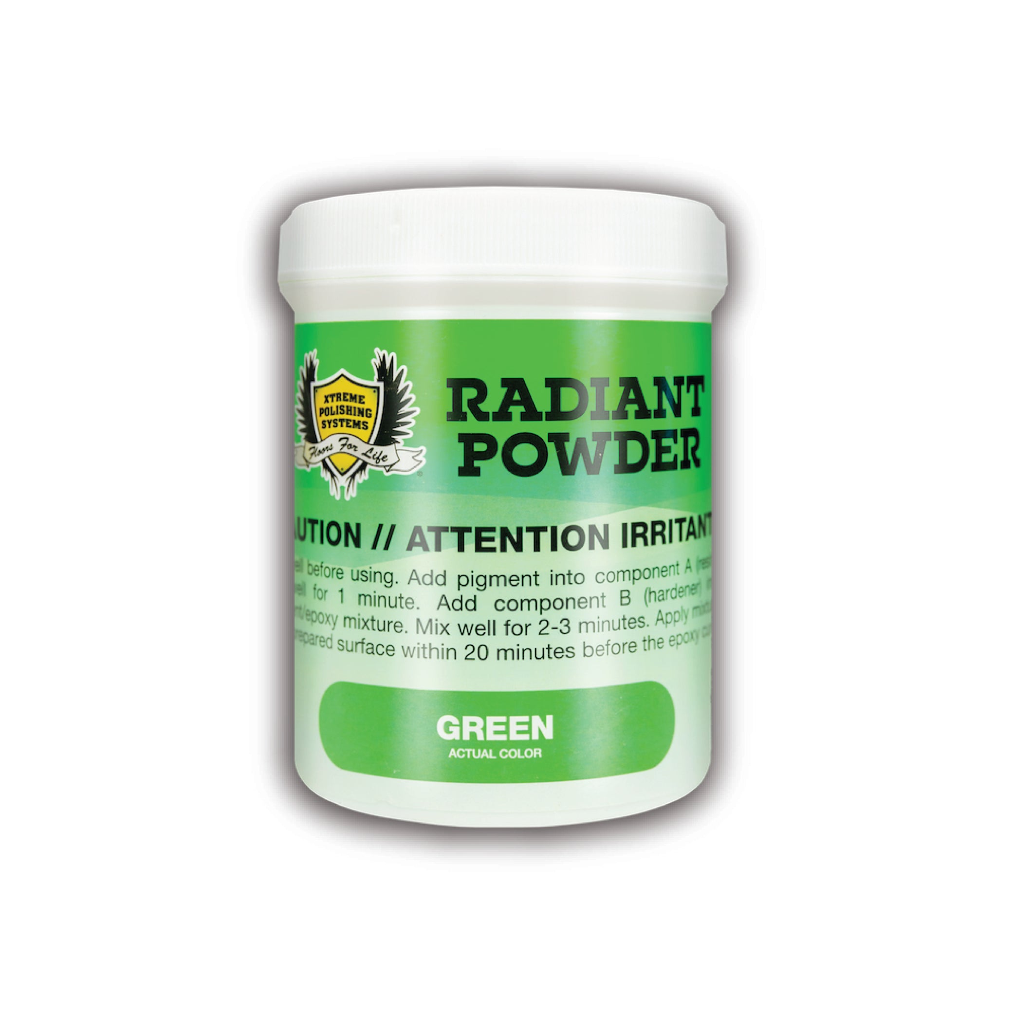 GREEN - XPS Radiant Powder Pigments - Epoxy Additives.