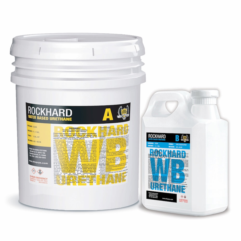 Rockhard Water Based Urethane | Rockhard WB Urethane. Xtreme Polishing Sytems - 5G PART A & B KIT.