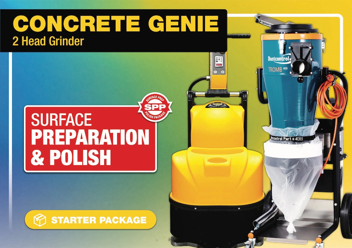 Concrete Genie 2 Head Grinder Package - Surface Prep & Polish