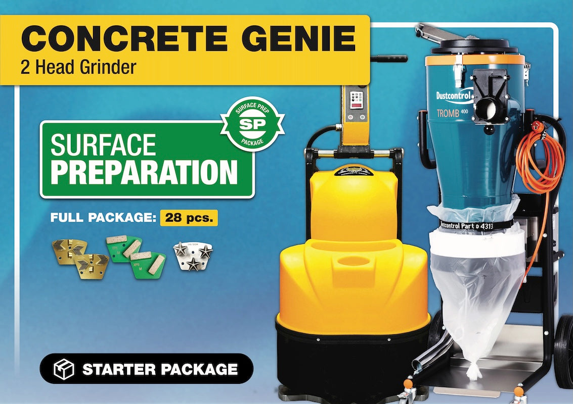 Concrete Genie 2 Head Grinder Package - Surface Prep