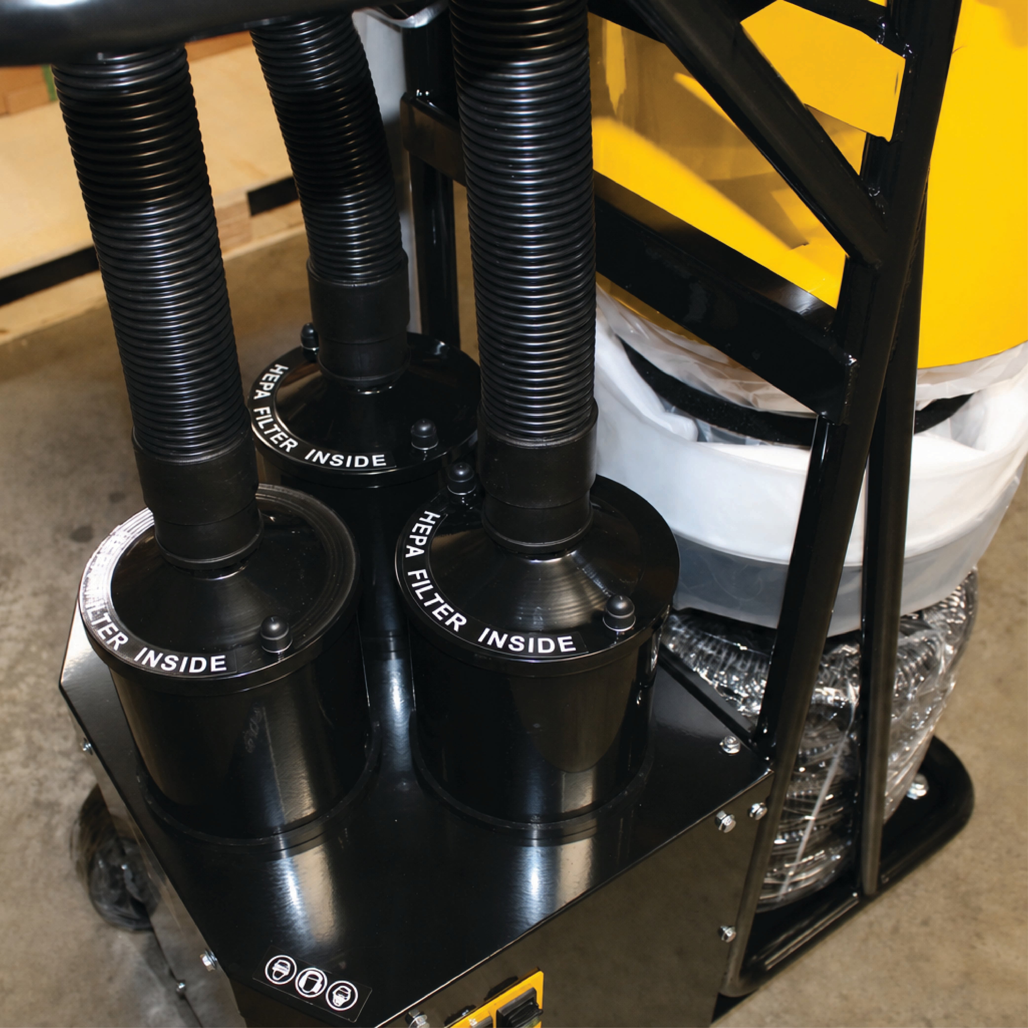 Concrete Dust Extractor - X3M HEPA Vacuum 3 motor