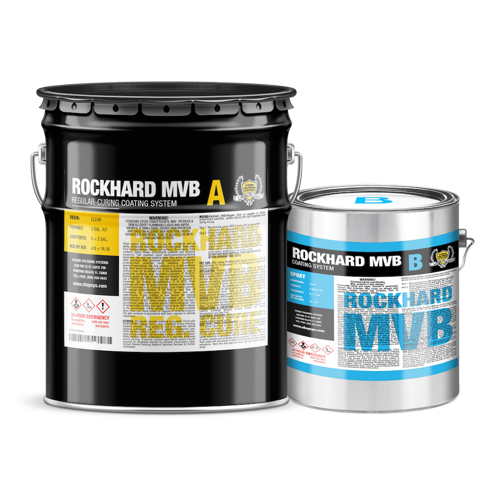 Rockhard Moisture Vapor Barrier Epoxy Kit - Xtreme Polishing Systems. moisture barrier for concrete floor