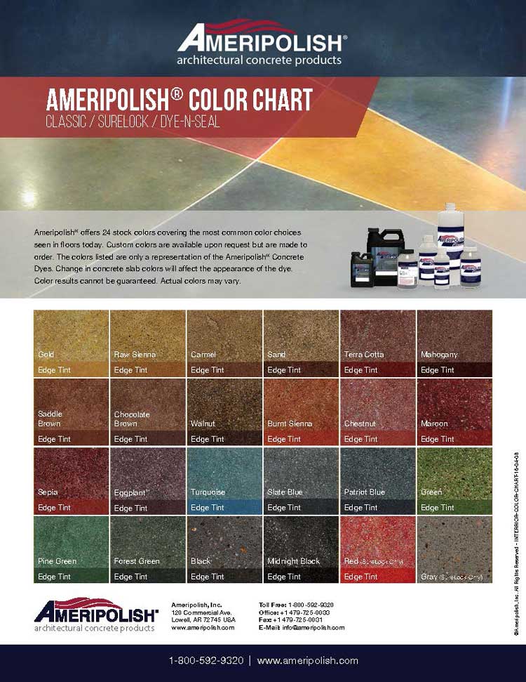 Classic Concrete Dye Powder Stain - Xtreme Polishing Systems: concrete floor staining and stained concrete colors.