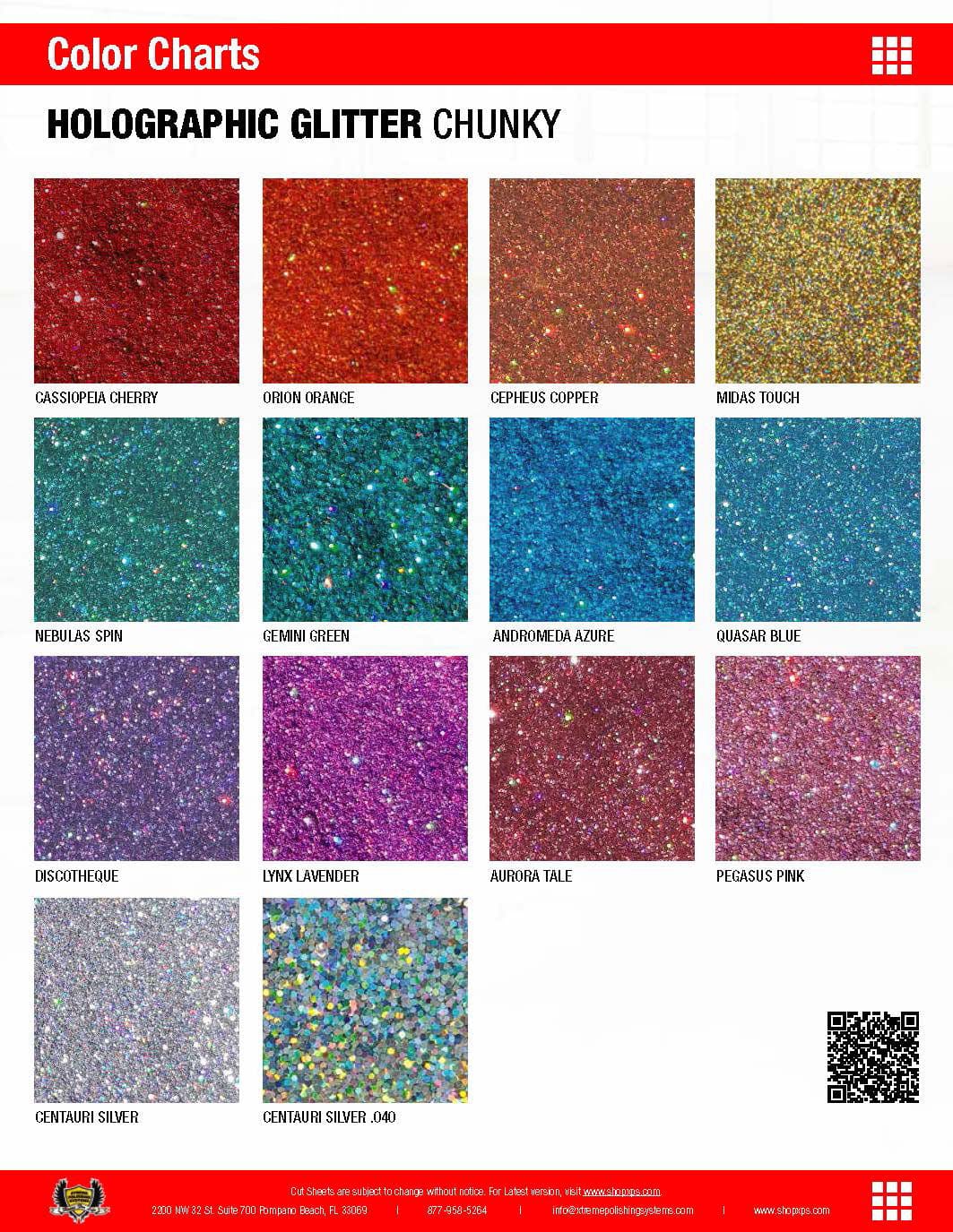 Holographic Glitter Epoxy Flakes - Xtreme Polishing Systems.
