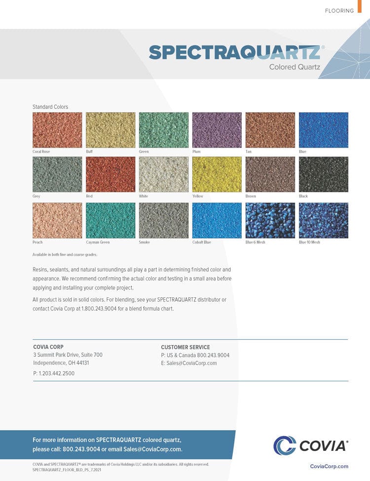 SPECTRAQUARTZ Colored Quartz - Xtreme Polishing Systems: epoxy floor flakes, epoxy floor chips, epoxy garage floor with flakes.