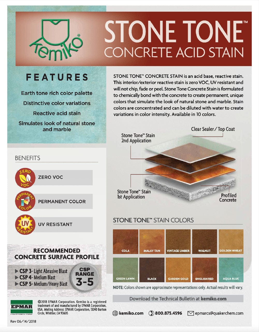 StoneKemiko Tone Concrete Stain - Xtreme Polishing Systems: concrete floor staining, stained concrete colors.