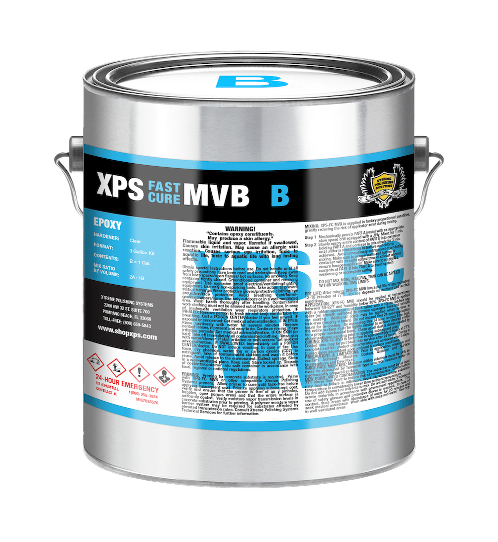 XPS FC MVB Fast Cure Moisture Vapor Barrier - Xtreme Polishing Systems: moisture barrier for concrete and moisture barrier concrete floor.