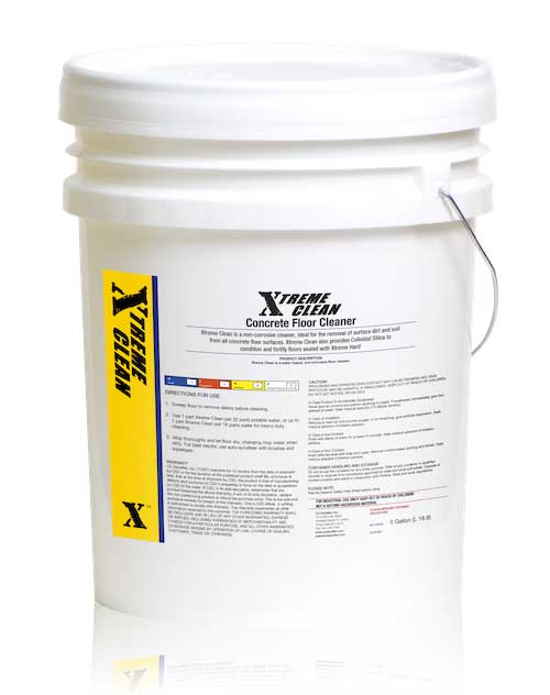 Xtreme Clean Concrete Cleaner - Xtreme Polishing Systems; concrete chemical cleaner, and chemical to clean concrete.