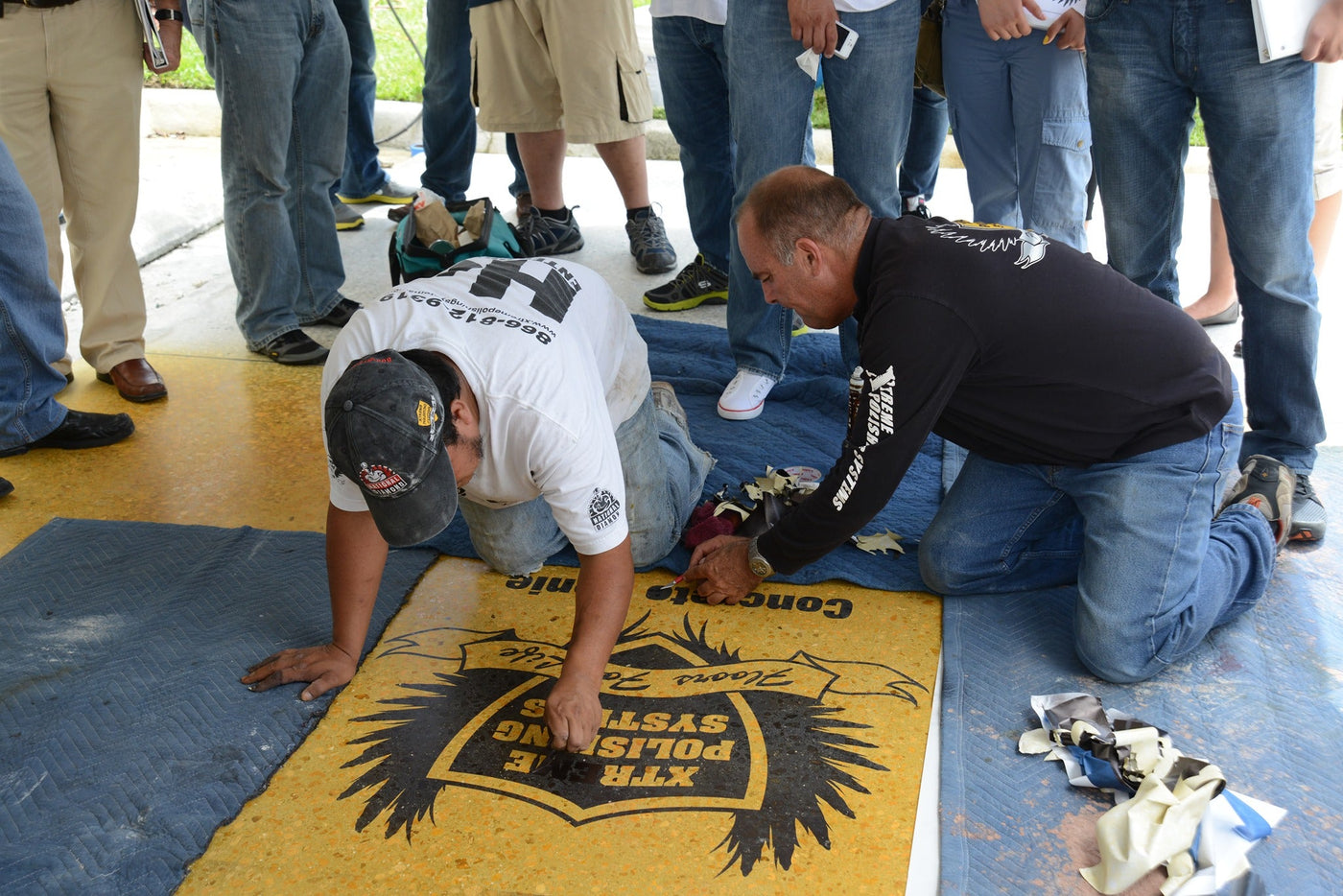 Custom Vinyl Floor Decals and Decorative Concrete Stencils XPS