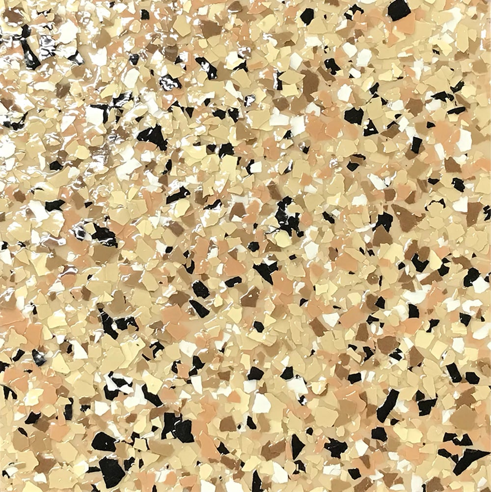 Bulk flake - copper, black, white, and gold colors.