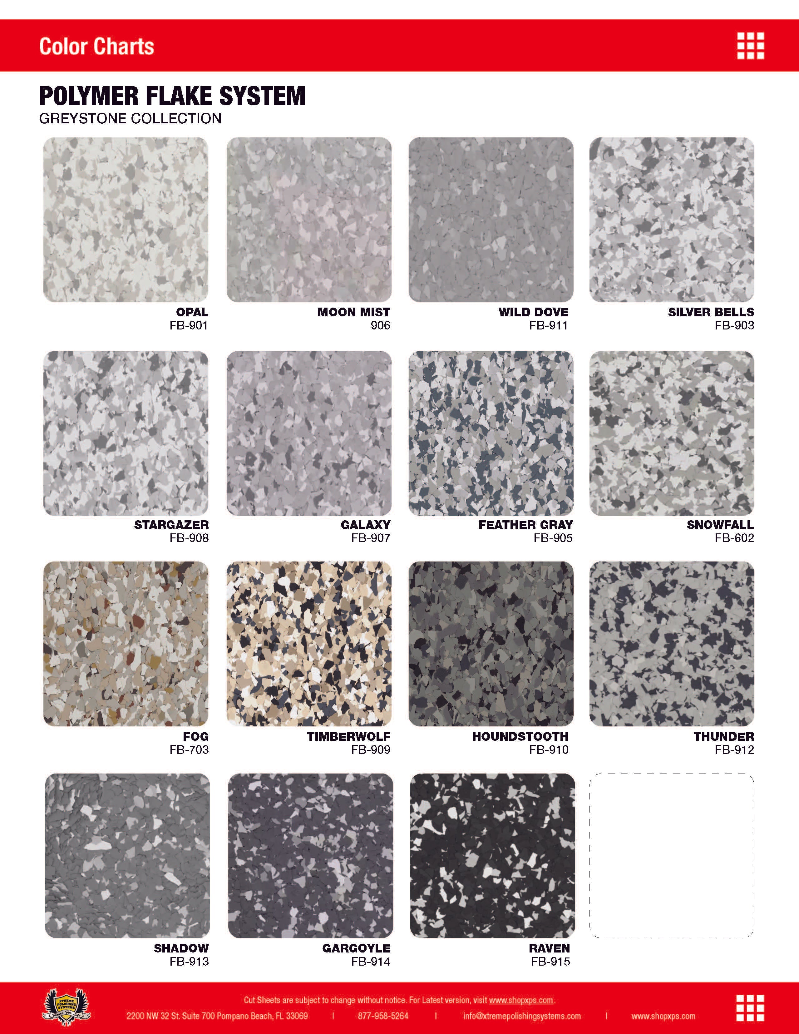 Polymer Flake System | Greystone Collection | Xtreme Polishing Systems.