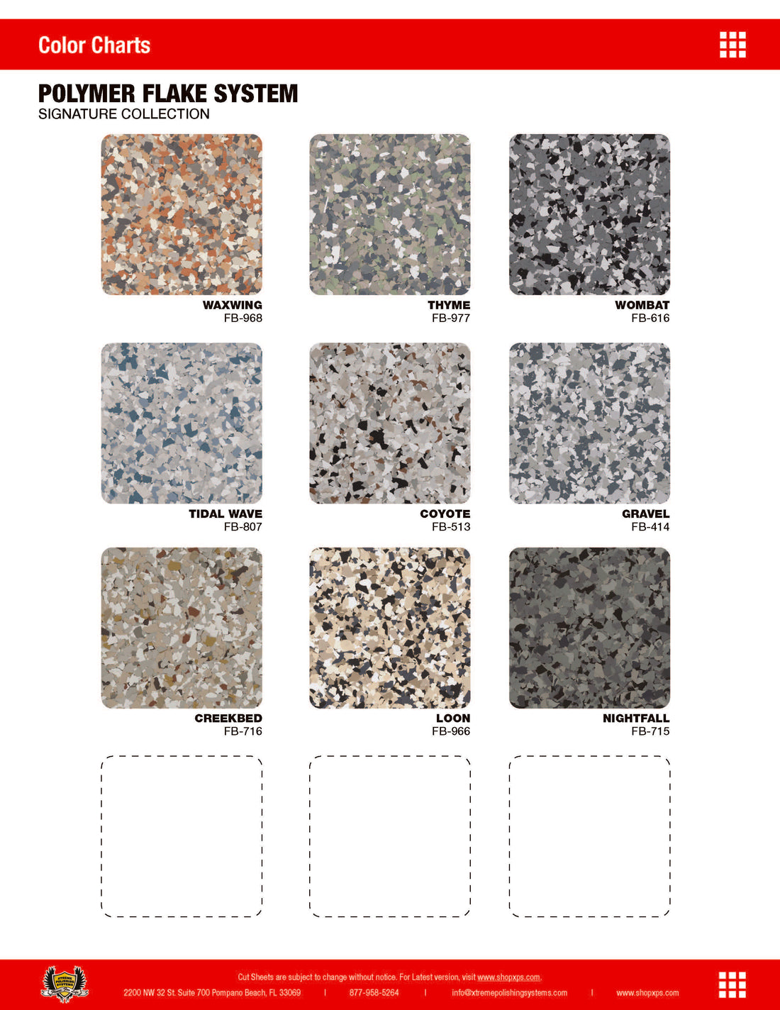 Resin Colors Chart | Premium Epoxy Pigments Selection | XPS
