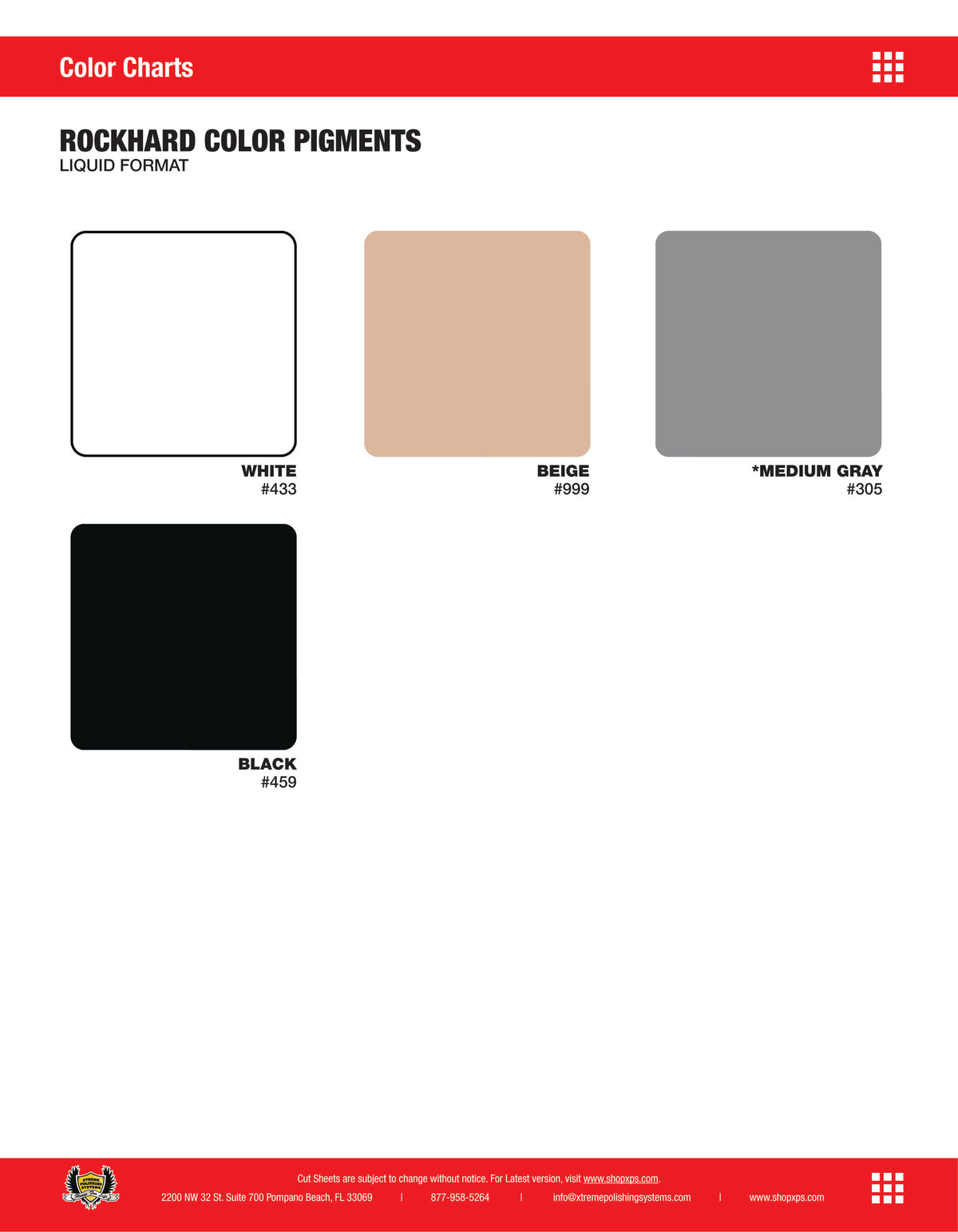 Epoxy Pigments - Rockhard Solid Color Additive | XPS