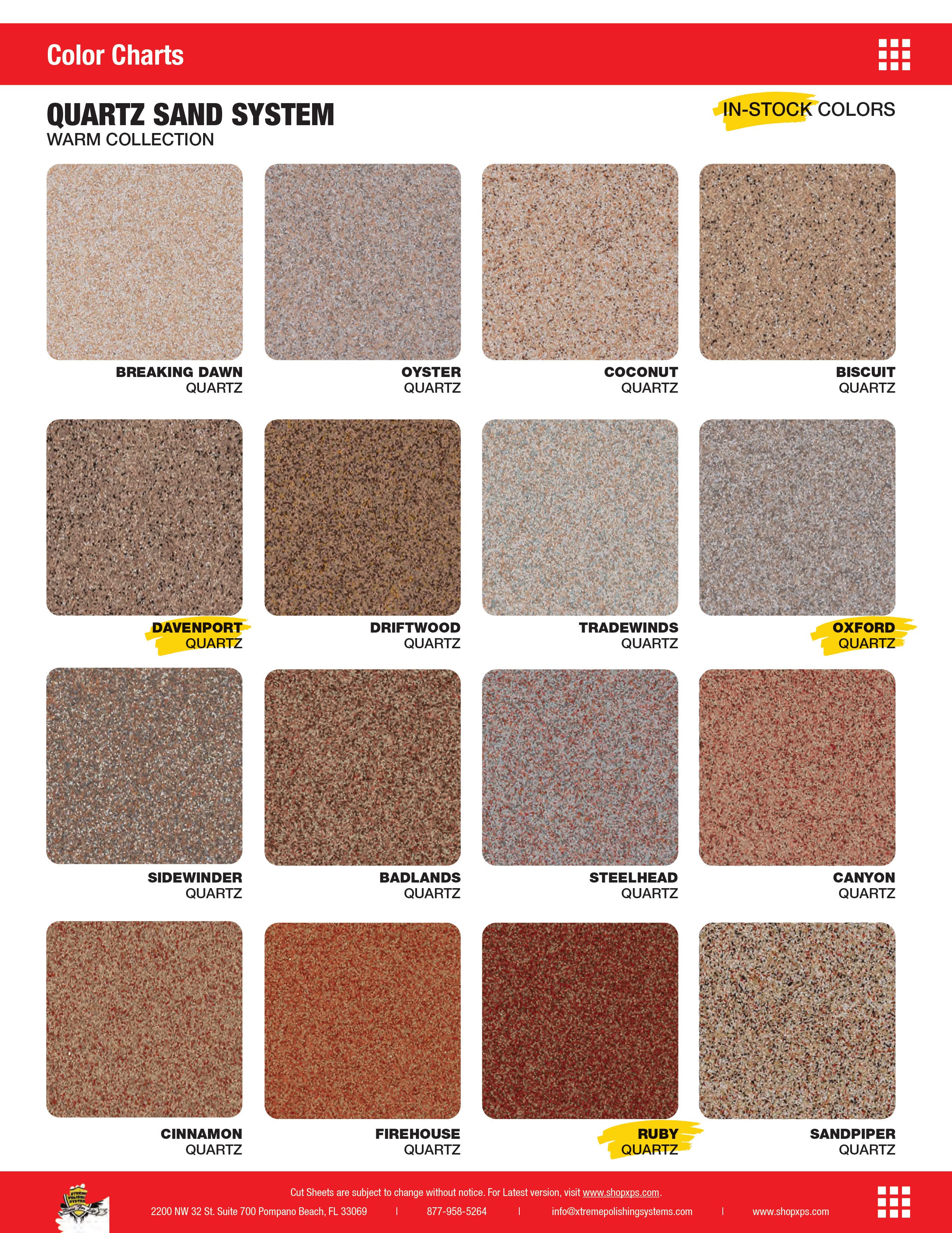Resin Colors Chart | Premium Epoxy Pigments Selection | XPS