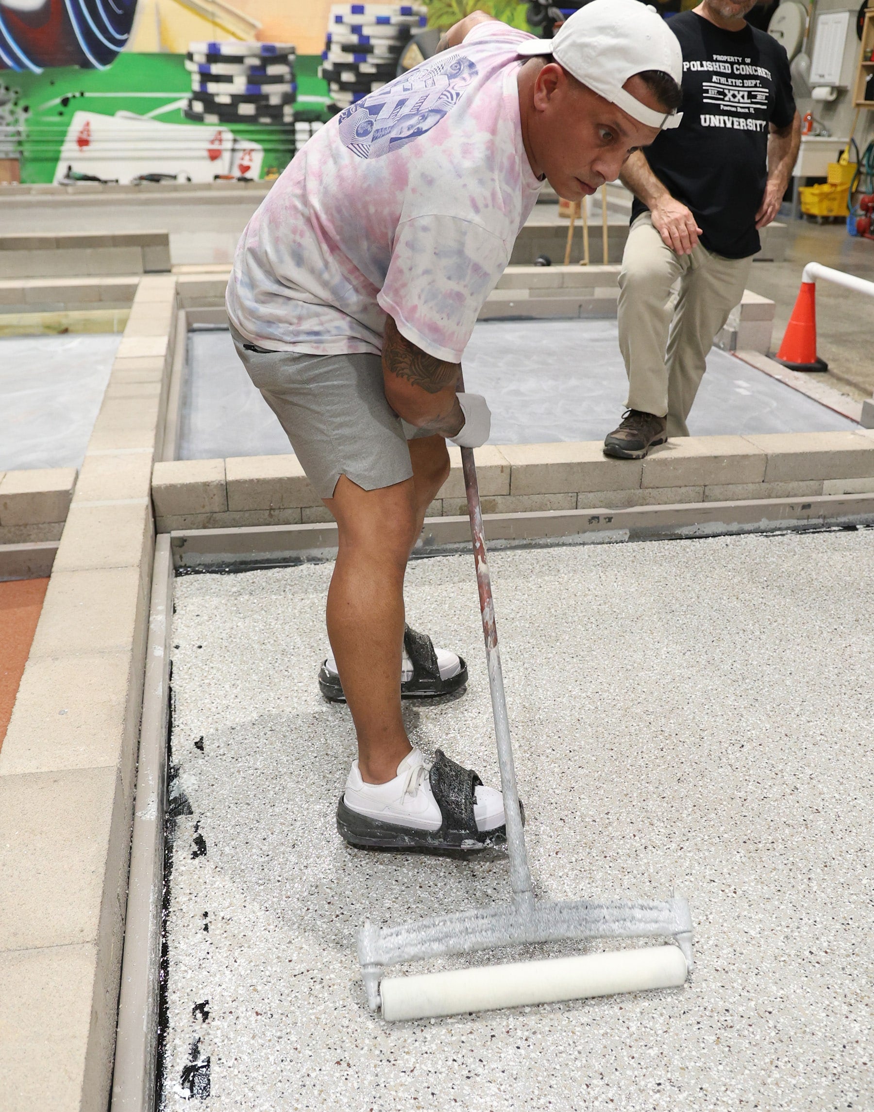 Epoxy Flake Installation at Epoxy Training Class in FL.