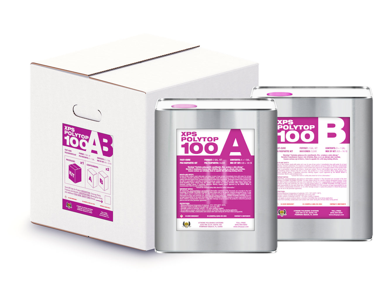 XPS Polytop 100 Part A & B | Fast-Cure Polyaspartic Kit: Xtreme Polishing Systems.