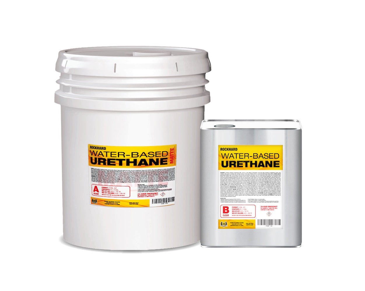 ROCKHARD MATTE WATER-BASED URETHANE. PART A & B URETHANE.