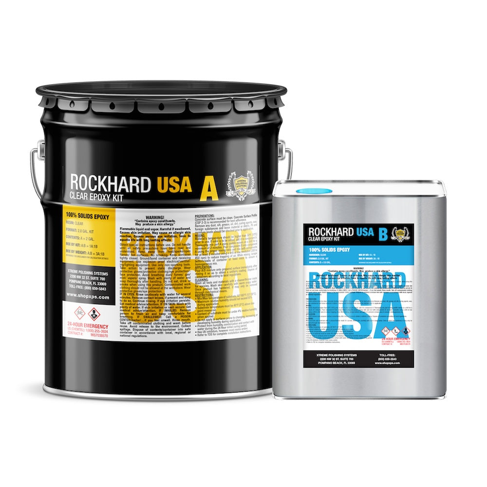 Epoxy Floor Kit - Rockhard USA Clear 3 Gal. Kit