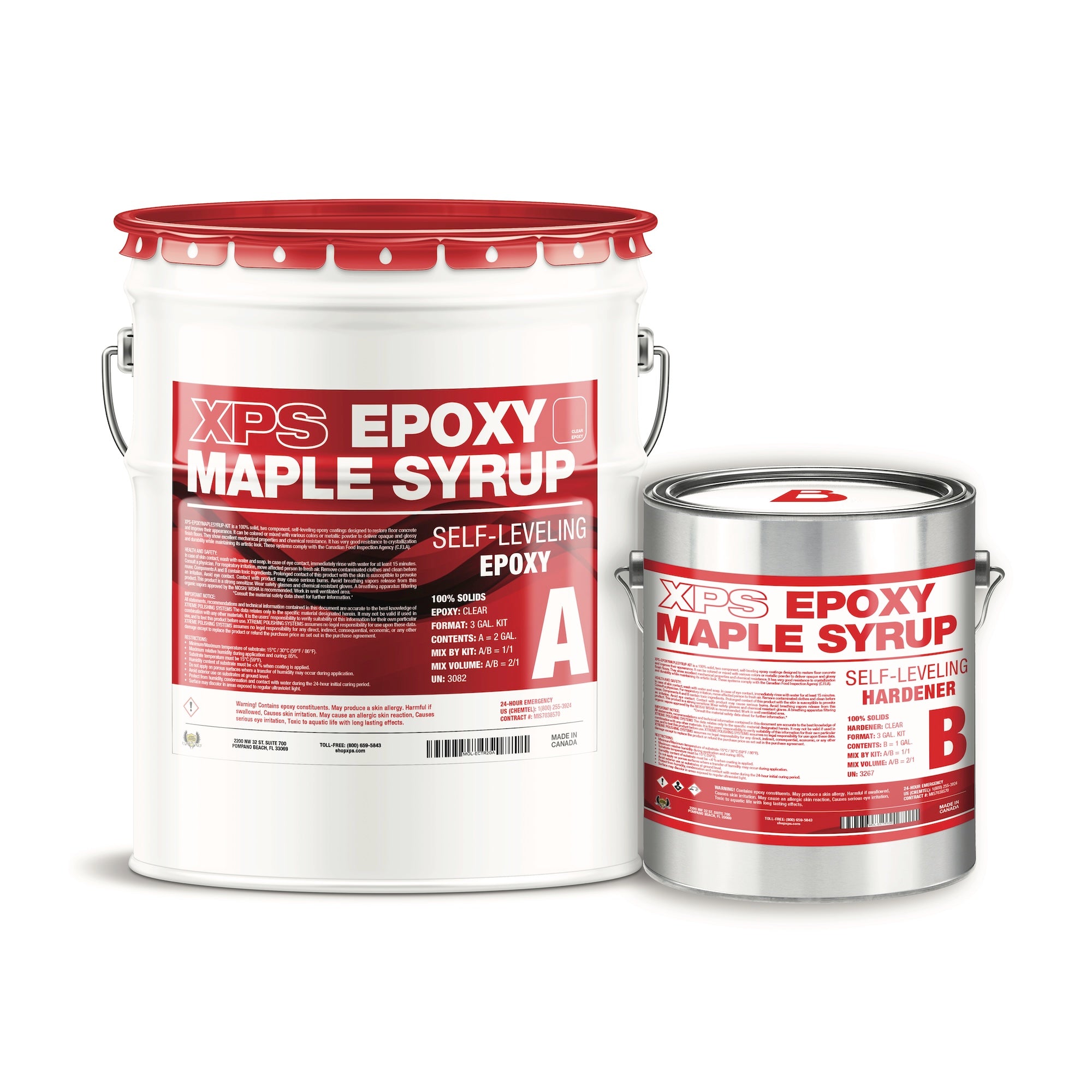 XPS EPOXY MAPLE SYRUP | Xtreme Polishing Systems | Self-leveling Epoxy. Part A & Part B.