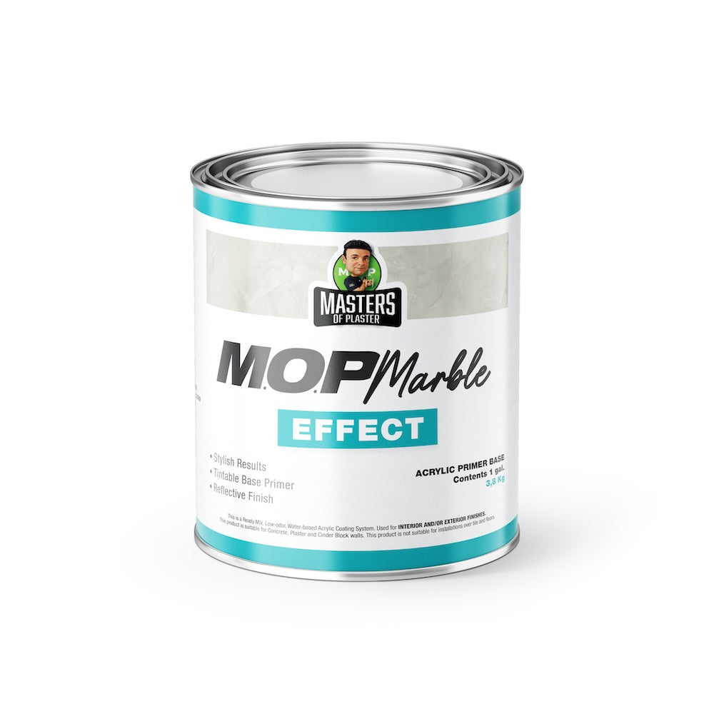 MOP Marble Effect - Masters of Plaster: Venetian Plaster Products. Acrylic Primer Blue.