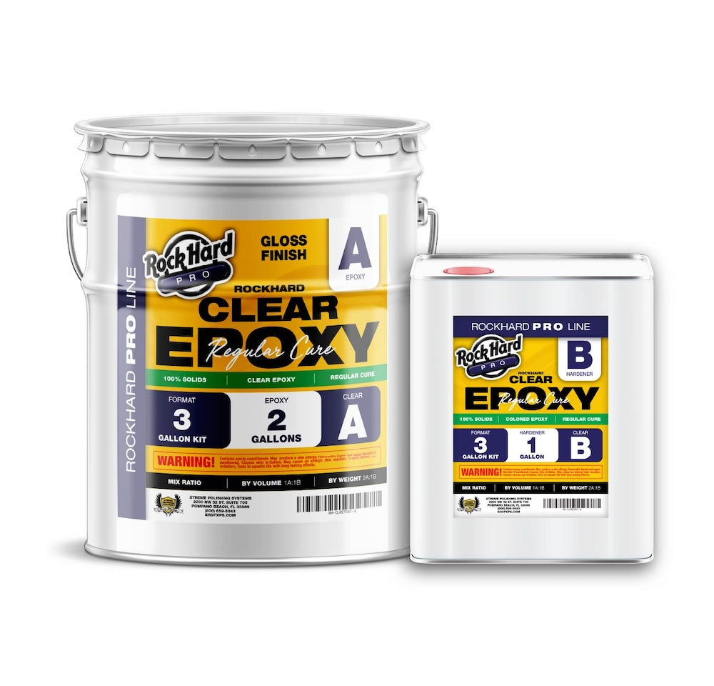Rockhard Clear Epoxy Kit Part A&B | Xtreme Polishing Systems.