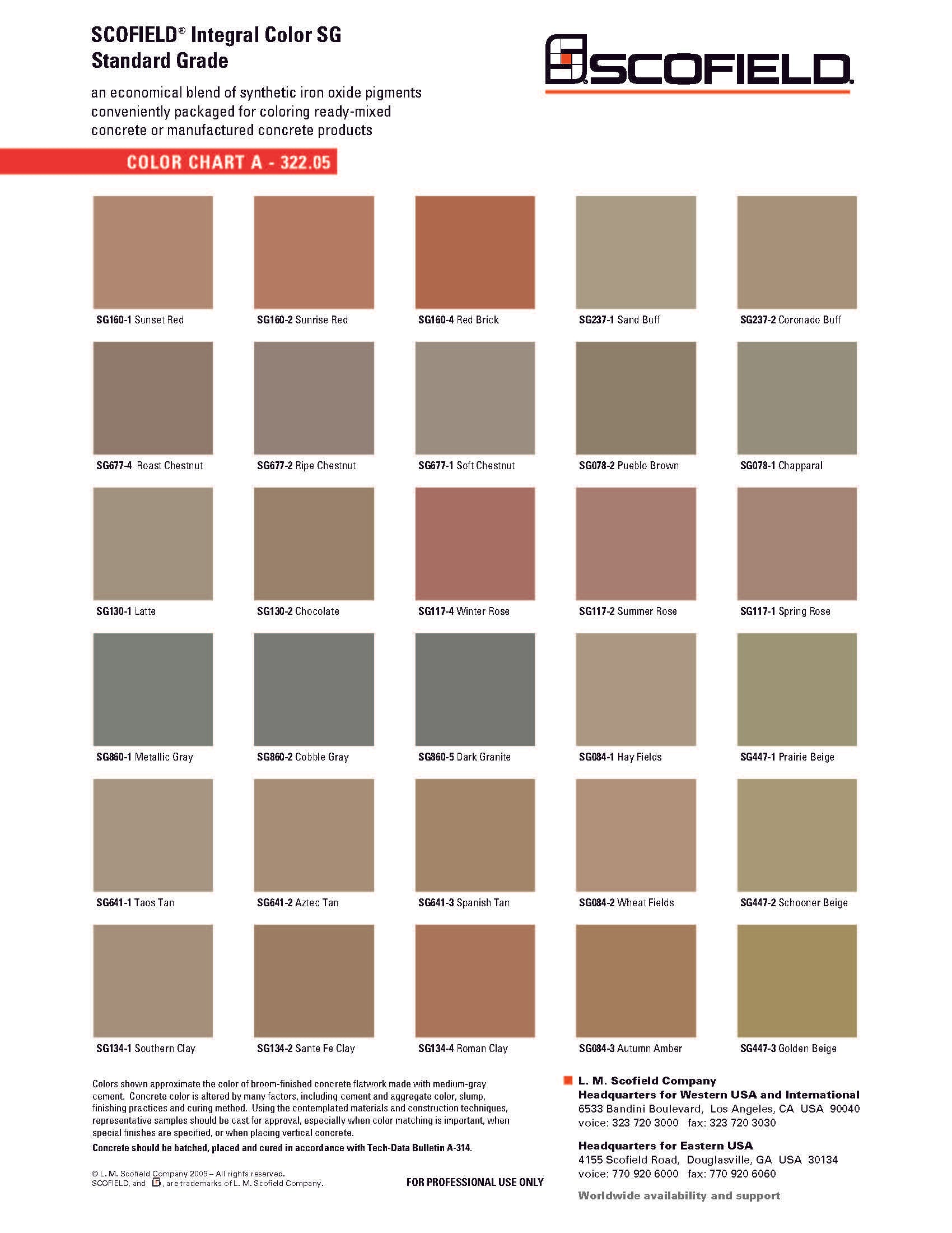 Scofield Chromix G Pigment Granules, Integral Color for Concrete