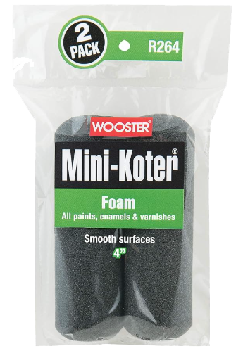 Mini-Koter Foam Cover 4" | Lint-free, foam, and works with all paints, enamels, and varnishes. Shop Xtreme Polishing Systems for quality roller covers by Wooster.