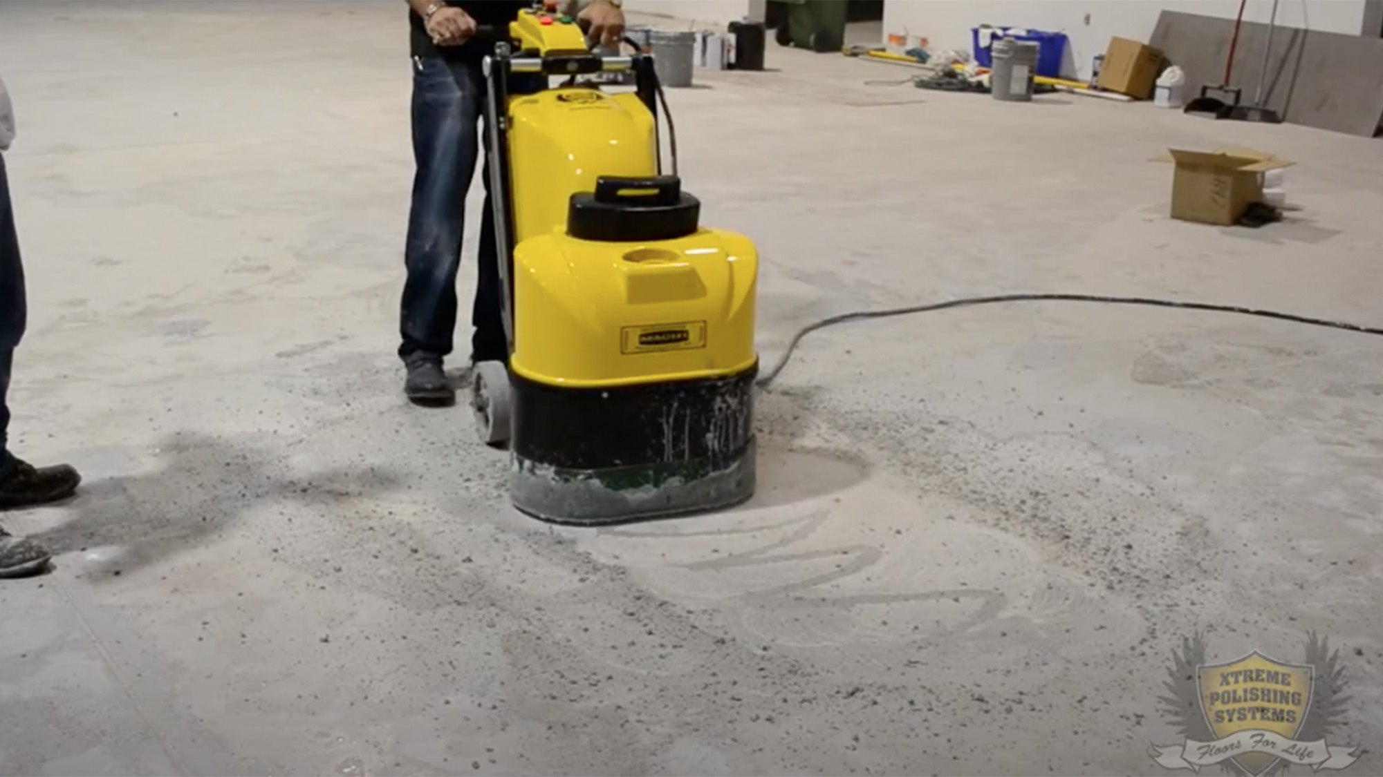 XPS Video - how to remove epoxy with a concrete genie floor grinder and polisher