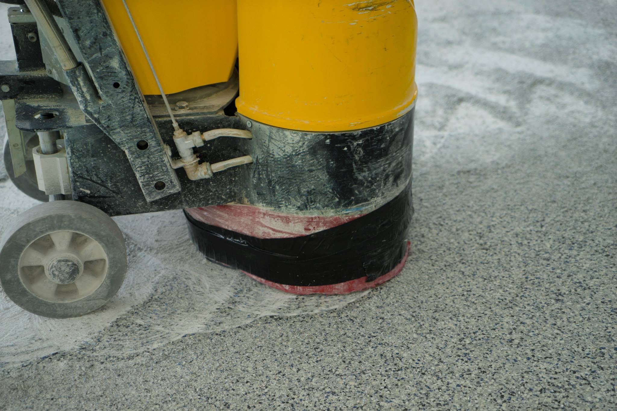 XPS genie floor buffer and grinding machine on concrete floor 