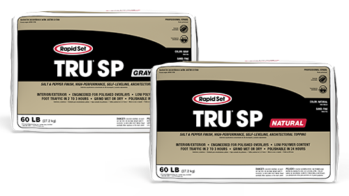 High Performance Self-leveling Architectural Topping - Rapid Set TRU® SP 60LB Gray