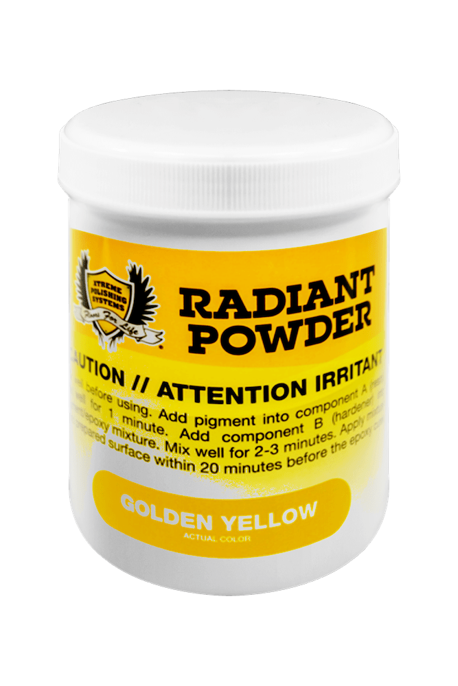 GOLDEN YELLOW: Radiant Powder Pigments - Glow In The Dark Powder Collection: Xtreme Polishing Systems. Shop our radiant color pigment and glow in the dark pigment powder.