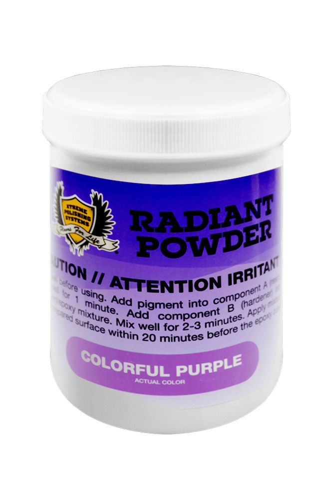 COLORFUL PURPLE: Radiant Powder Pigments - Glow In The Dark Powder Collection: Xtreme Polishing Systems. Shop our radiant color pigment and glow in the dark pigment powder.