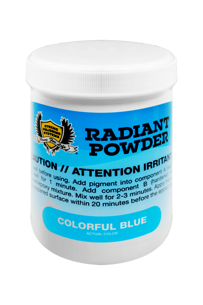 COLORFUL BLUE: Radiant Powder Pigments - Glow In The Dark Powder Collection: Xtreme Polishing Systems. Shop our radiant color pigment and glow in the dark pigment powder.