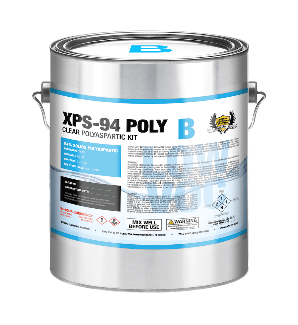 polyaspartic flooring, polyaspartic garage floor kit - 94% Solids Polyaspartic Kit - Xtreme Polishing Systems - polyurethane for floors, polyaspartic coatings, urethane floor coatings