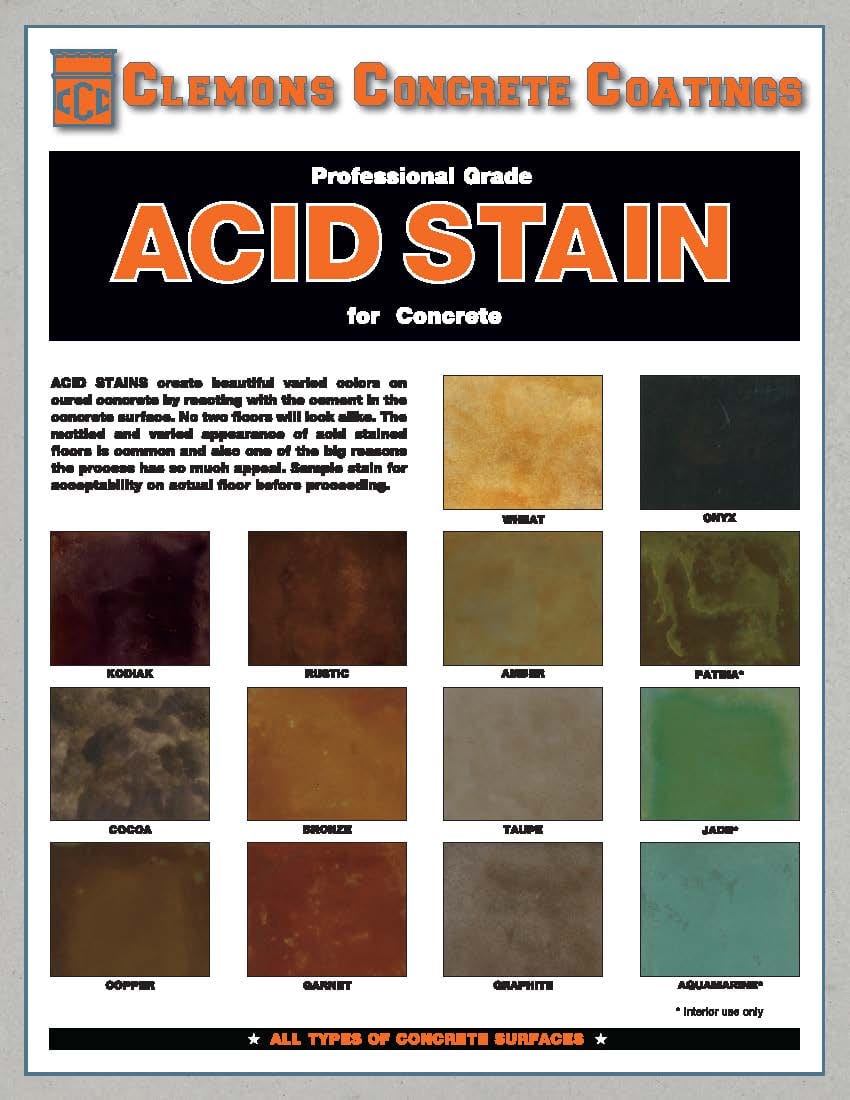 concrete floor stain, acid concrete stain, and concrete acid stains