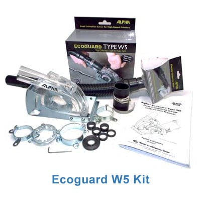 Alpha Tools EcoGuard W Dust-Free Guards - Xtreme Polishing Systems - concrete grinder vacuum, concrete grinder dust collector