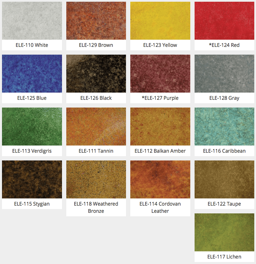 concrete countertop stain colors