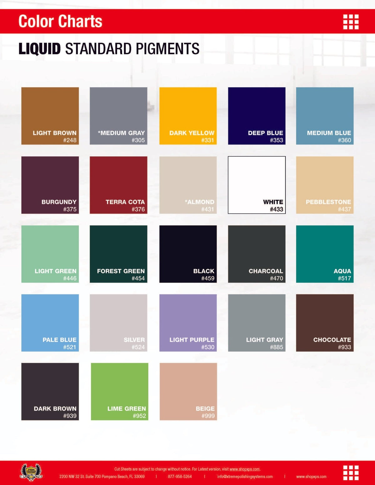 Epoxy Colors Pigment | Xtreme Polishing Systems