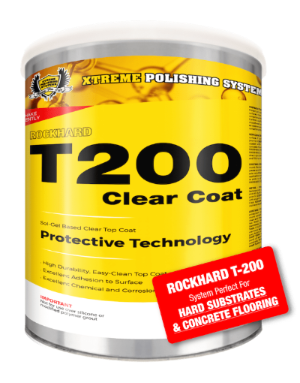 Rockhard Clear Coat T200 - Xtreme Polishing Systems: polyurethane sealer for concrete & sealer for concrete sealant; sealer coating.