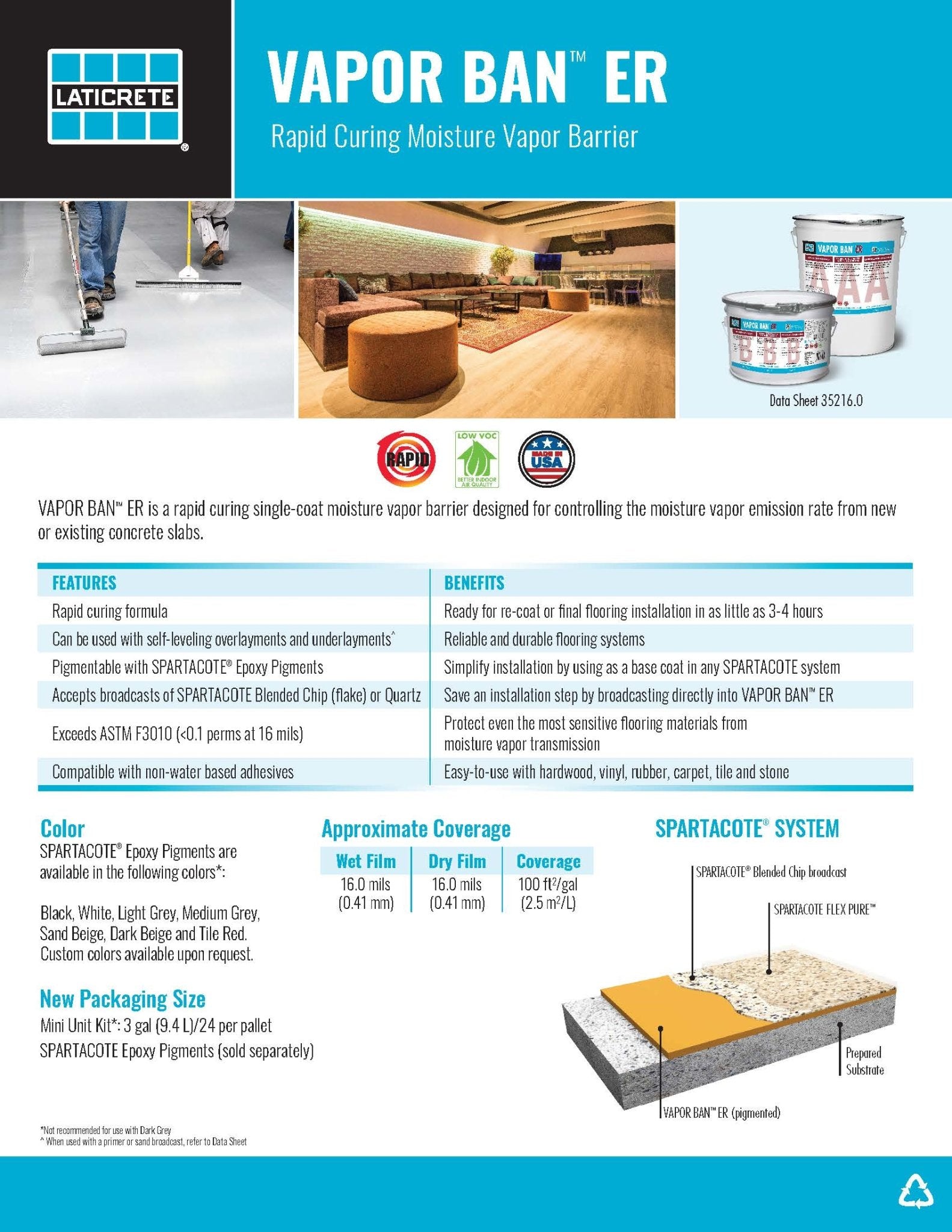 spartacote moisture vapor barrier - VAPORBAN ER Rapid Cure - Xtreme Polishing Systems